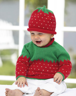 Beskrivning Jordgubbströja och mössa