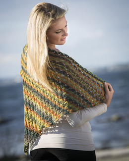 Beskrivning Sjal virkad