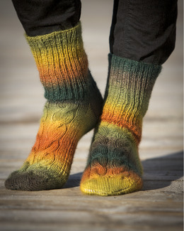 Beskrivning Sockor med flätor