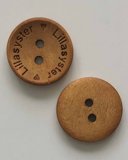 Träknapp Lillasyster 18 mm ljusbrun