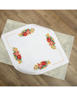 Broderikit Duk Ros bukett