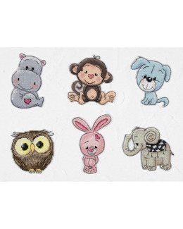 Plastic canvas Djuren 6-Pack