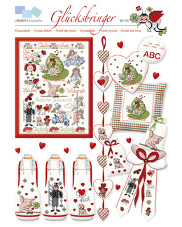 Korsstygnsmönster Grodor