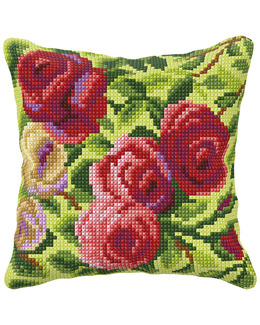 Broderikit Kudde Rosor