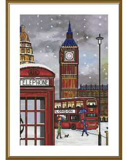 Broderikit Tavla Vinter i London