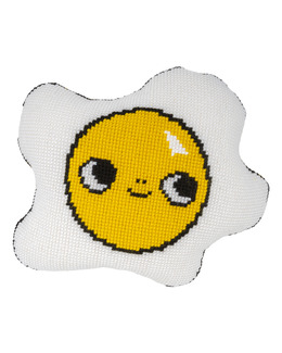 Broderikit Kudde Stekt Ägg