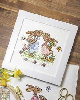 Broderikit Tavla Söta Kaniner