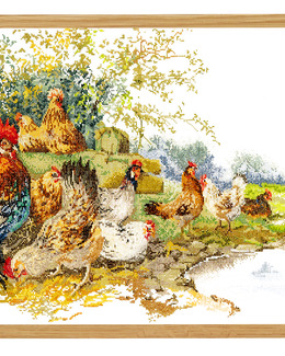 Broderikit Tavla Tuppen och alla hön