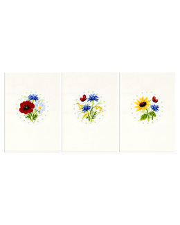 Kort Blommor 3-pack
