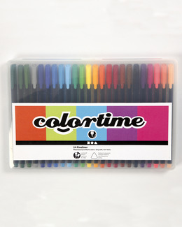 Colortime fineliner tusch mixade färger 24-pack