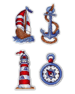 Broderikit Magnet Till Havs 4-pack