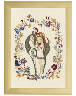 Broderikit Tavla Blomsterflickan