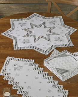Hardanger Ängel på vitt