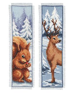 Bokmärken Vinters djurrike 2-pack