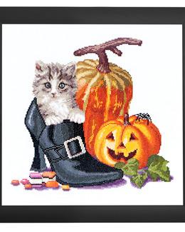 Broderikit Tavla Bus på Halloween