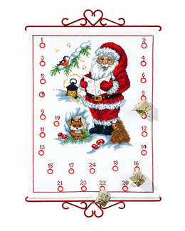 Broderikit Kalender Den sjungande tomten