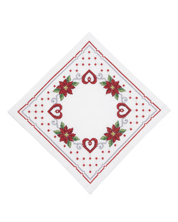 Broderikit Tablett Julblomster