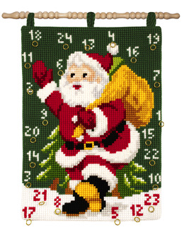 Broderikit Kalender Tomten på väg
