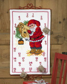 Broderikit Kalender Jul i stallet
