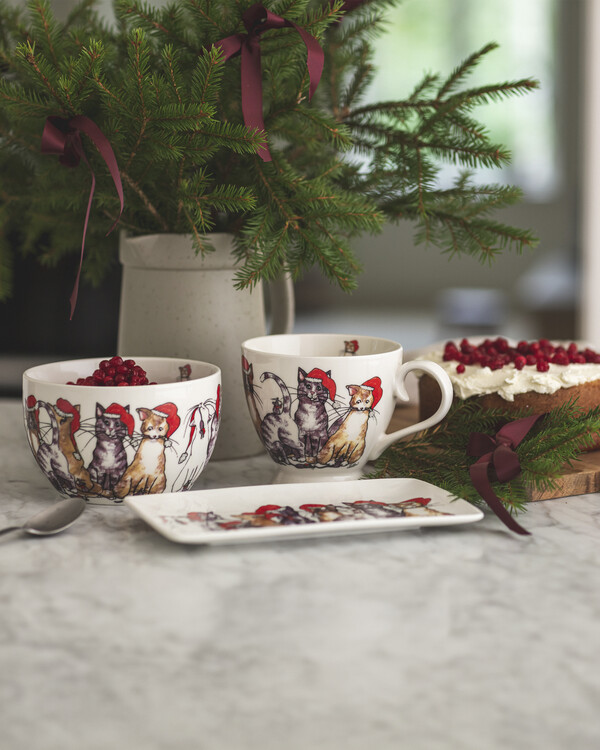 Teetasse Weihnachtskatze