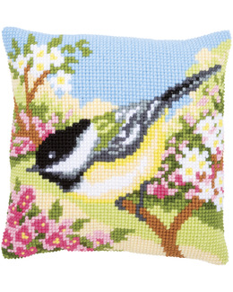 Broderkit Kudde Fågel & Blomster